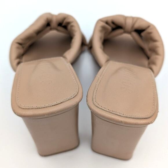 Schutz Fairy Block High Heel Sandal Women's Leather True Beige Size US6B EU37 - Picture 6 of 14